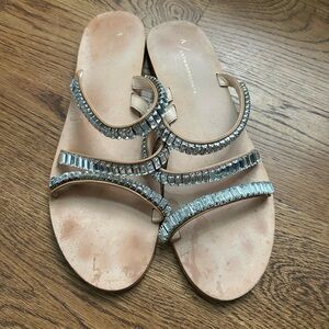 Anthropologie Women's Rhinestone Embellished Sandals